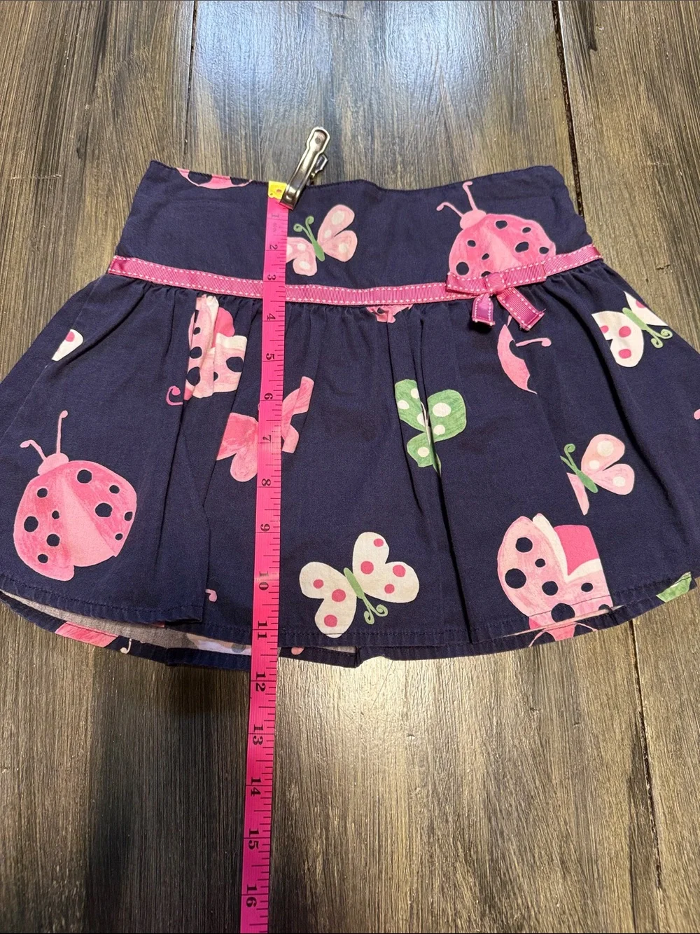 Gymboree Navy Skort with Pink Ladybugs and Butterflies